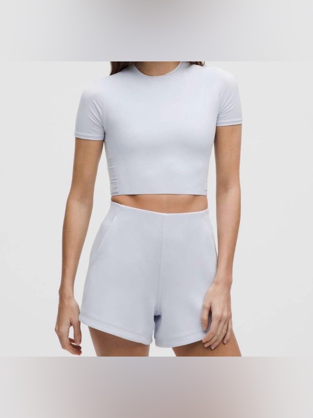 Lululemon Wundermost Ultra-Soft Nulu Crewneck Cropped T-Shirt